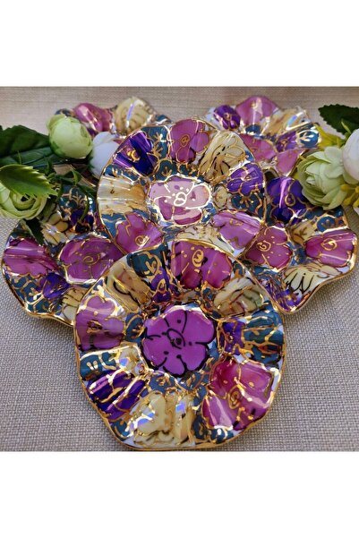 Handmade طقم من 6 أوعية قهوة من البورسلين مرسومة يدويًا من إستير هوم ديكور