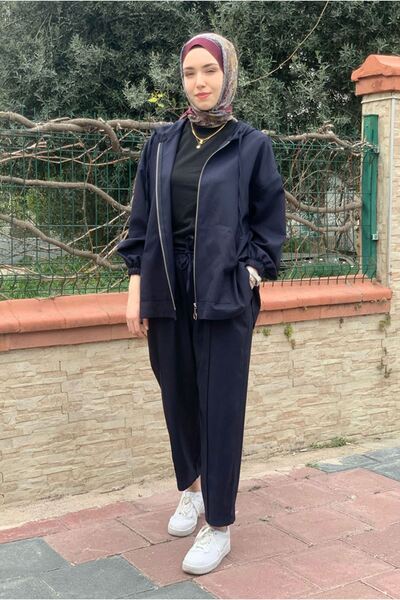 Moda Rosa 26K2264 - Dark Blue - Zippered Jacket Basic Set