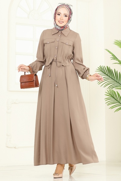 ModaMerve Modal Dress with Accessory Pocket 2713Sl432-Ms Vizyon