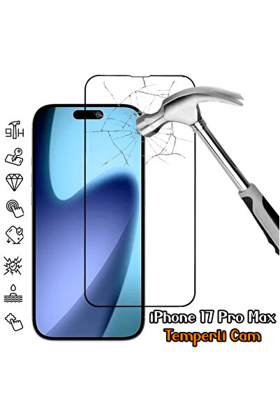 EDELFU iPhone 17 Pro MaxUyumlu Temperli Ekran Koruyucu Çizilmeye ve Darbeye D...