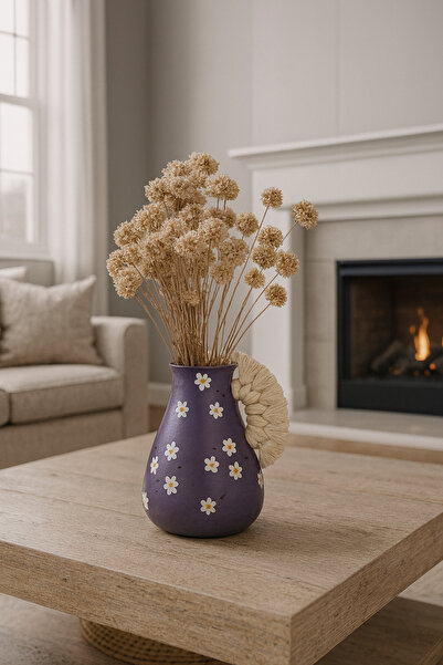 Nuoves Çiçek Desenli İskandinav Vazo