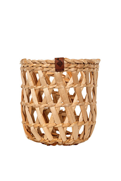 AtanDu Home El Yapımı Doğal Hasır Avize 14x14 cm – E27 Uyumlu, Aplik & Abajur Başlığı