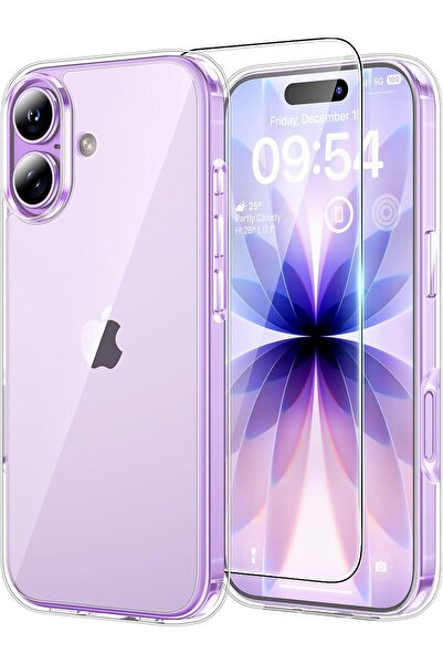 HYX جراب شفاف لهاتف iPhone 17 مع واقي شاشة واحد وحماية للكاميرا