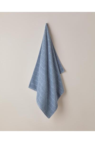 English Home Chequer 100% Cotton Bath Towel 80X150 cm Blue (15.09.2025)