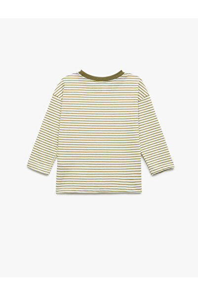 Koton Σετ από 2 βασικά μπλουζάκια με μακρυμάνικο λαιμόκοψη από βαμβάκι