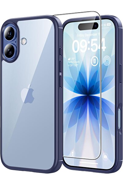 TAURi جراب لهاتف iPhone 17 مع واقي شاشة، حماية كاملة لعدسة الكاميرا، جراب شفا...