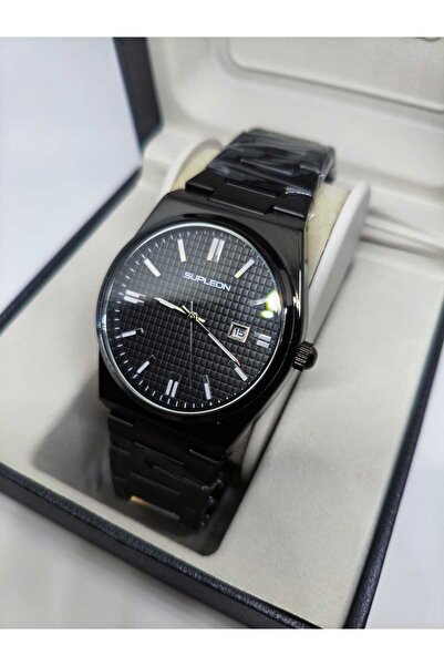 Store Tissot Powermatic Silver Inside Full Black Model Steel Calendar Phosphorescent Hidden Clip Men's Watch