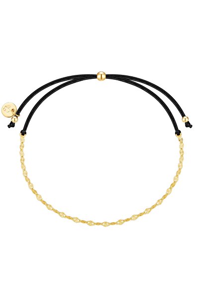 Glanzstücke München Textilarmband Armband Sterling Silber gelbgold Textil (sc...