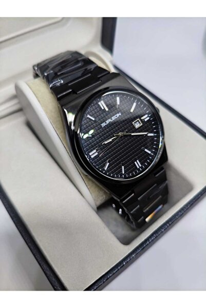 Store Tissot Powermatic Silver Inside Full Black Model Steel Calendar Phosphorescent Hidden Clip Men's Watch