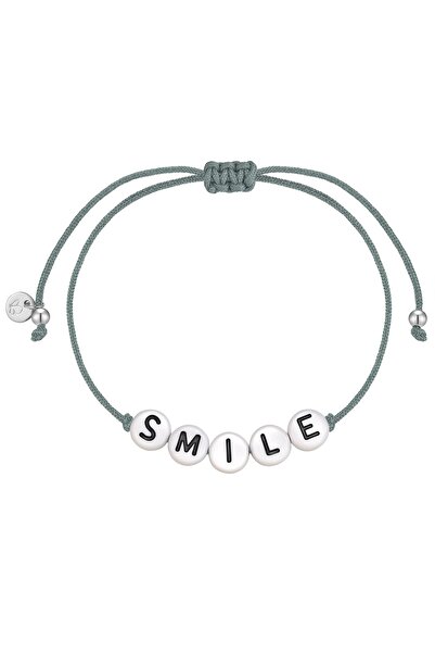 Glanzstücke München Textilarmband Armband Sterling Silber Textil (grau)