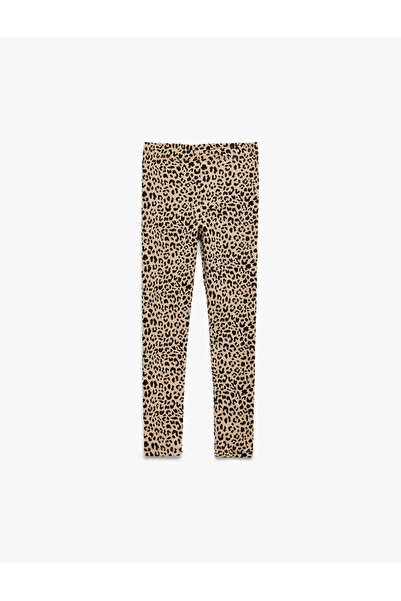 Koton Colanți pentru fetiță cu model leopard 6Wkg40089Ak