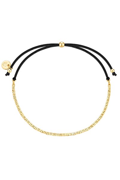 Glanzstücke München Textilarmband Armband Sterling Silber gelbgold Textil (sc...