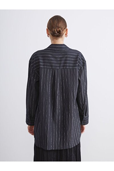 LC Waikiki LCW Modest Çizgili Kadın Gömlek Tunik