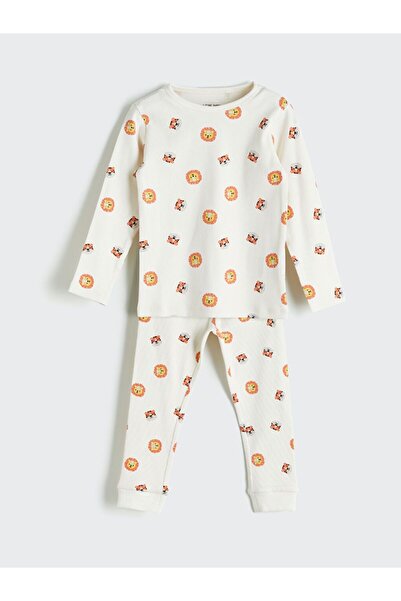 LC Waikiki Crew Neck Printed Baby Boy Pajama Set