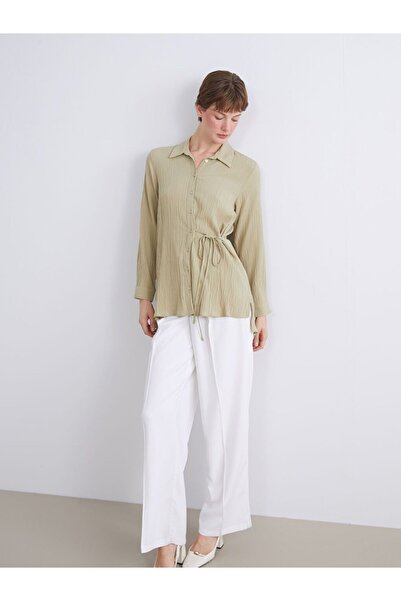 LC Waikiki Lcwaikiki Women's Classic Textured Shirt Tunic