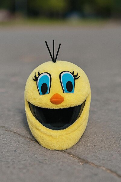 Beta Kask Kılıfı Tweety Peluş Kask Kılıfı Süsü Motosiklet Kaskı