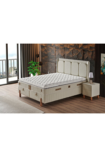 Mobilya Dükkanım Bohem 160x200 Çift Kişilik Yatak, Baza, Başlık Seti