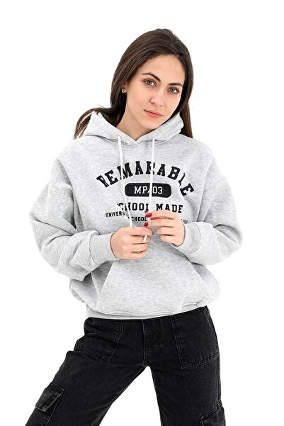 Mythologie Remarable Sweatshirt - Сірий принт Oversize з капюшоном