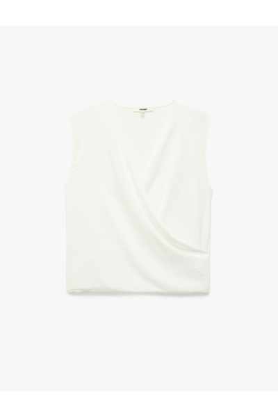 Koton Aerobin Fabric Double Breasted Sleeveless Blouse