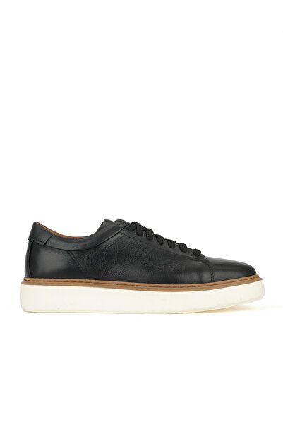 Ziya , Men's Genuine Leather Sneaker 1531026Zh18 Black