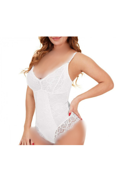 Fstyle Lace corset, elegant compression corset with straps and full support