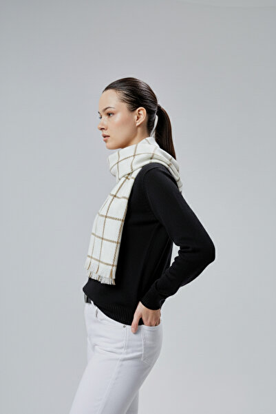 derikem Γυναικείο χειμερινό σάλι με απαλή υφή καρό μοντέλο