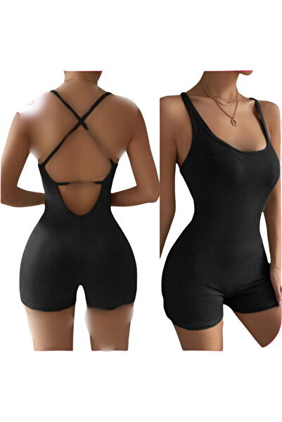 Fstyle This crossover jumpsuit is a great addition to your wardrobe, helping you style and shape your body beautifully and elegantly.