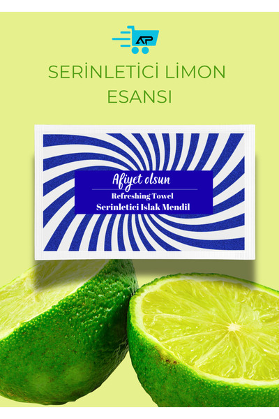 alazpack ambalaj 100 قطعة مناديل مبللة للاستخدام مرة واحدة بخلاصة الليمون للن...