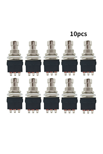 Choice Black 10pcs 10PCS Guitar Effect Pedal 3PDT Footswitch 9 Pin Latching S...