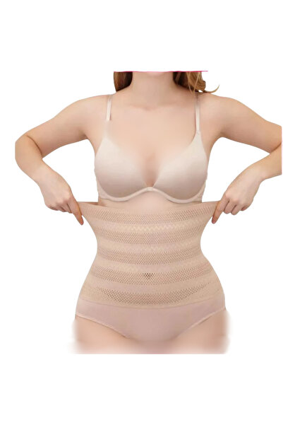 Fstyle High Waist Striped Compression Tummy Control Corset