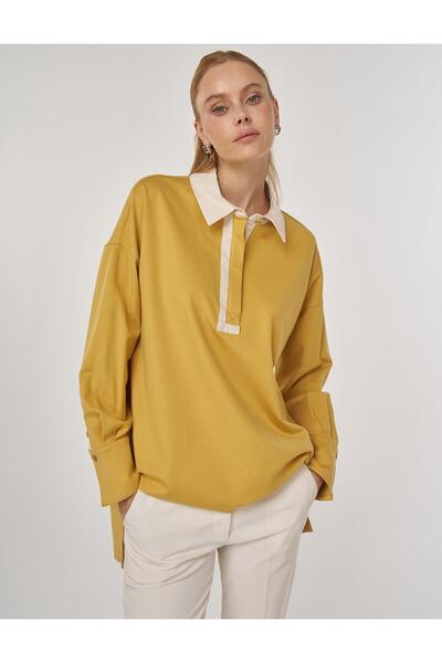 KYR Cuff Detailed Tunic Mustard