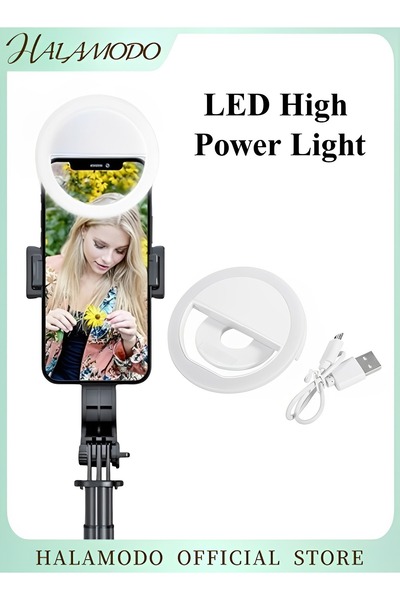 HALAMODO 36 مصباح LED عالي الطاقة قابل لإعادة الشحن مع مشبك أمامي وخلفي لمؤتم...