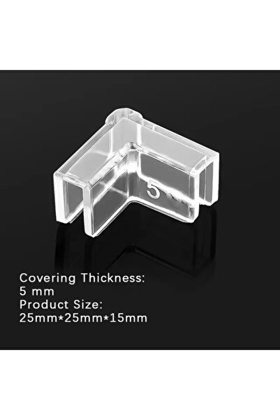 Choice4 5 مم 4 قطع 4 قطع/مجموعة من واقيات زوايا حوض السمك الشفافة المضادة للت...