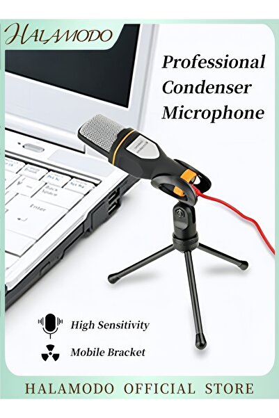 HALAMODO ميكروفون مكثف احترافي مع حامل ثلاثي القوائم وميكروفون كمبيوتر وميكرو...
