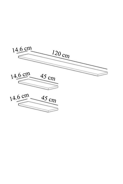 Ninnimo Marry 3'lü Sonomo Uçan Duvar Rafı