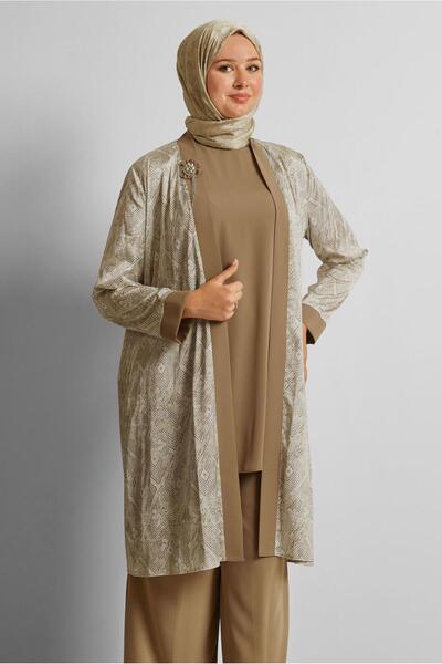 Alvina Plus Size Triple Pants Suit 20712