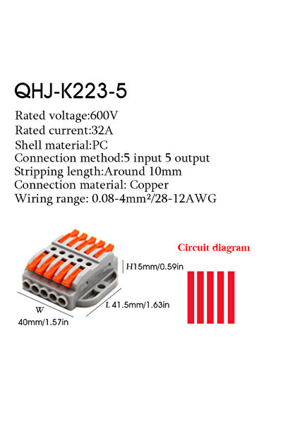 Choice7 1 قطعة 223-5 موصل سلكي 2-30 دبوسًا سريع عالمي موصل مدمج كابل أسلاك كه...