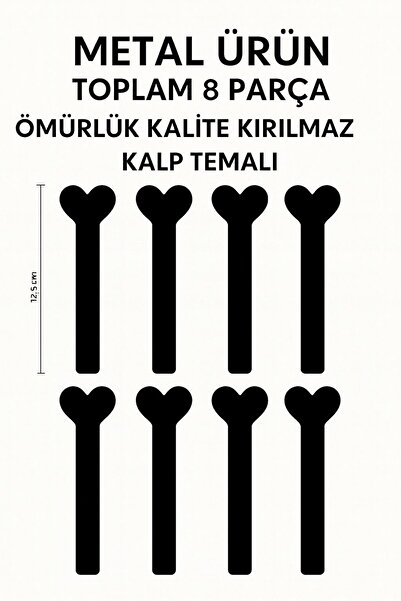 VENON 8 bucăți de semne de carte din metal cu tema inimii, agrafe metalice cu tematică inimă, pentru iubitorii de cărți