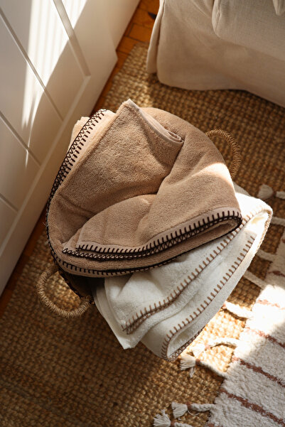 İrya Shadow 100% Cotton Hand Towel 50X90 cm Ecru