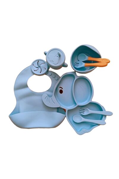 FONIX Σετ 10 Αξεσουάρ για Βρεφικά & Παιδικά Τροφίμων, Commando Kids, Diversification Period Ideal, Μοντέλο Ελέφαντα, Μπλε