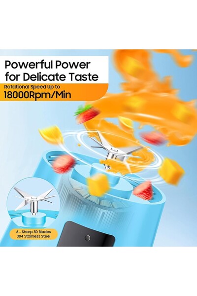 FONIX BlendGo Fresh - Mini Portable Blender NutriBullet Style, Compact, Handheld, Rechargeable, Multifunct