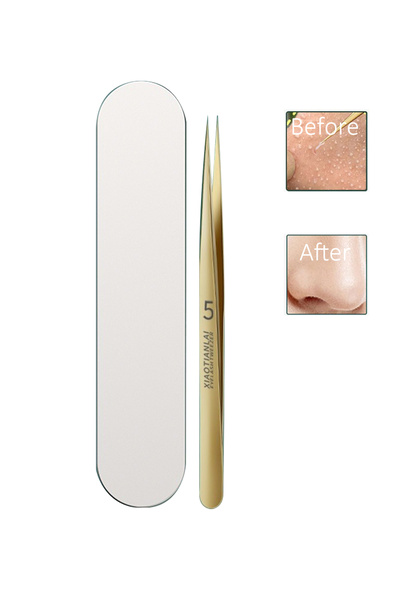 XIAOTIANLAI ملقط دقيق، ملقط مستقيم مدبب من الفولاذ المقاوم للصدأ للرؤوس السود...