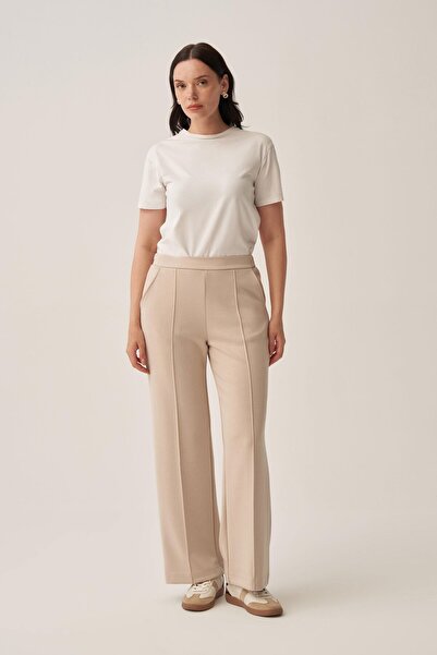 ALLDAY Παντελόνι Palazzo με απαλή υφή πέτρας