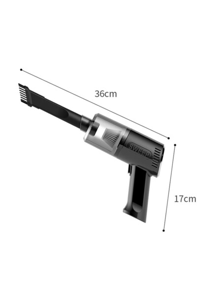 Flippy Portable Car Vacuum Cleaner, Flippy, Gun Type K7A, For Home and Car, Auto Cable, 36 x 17 cm, Black