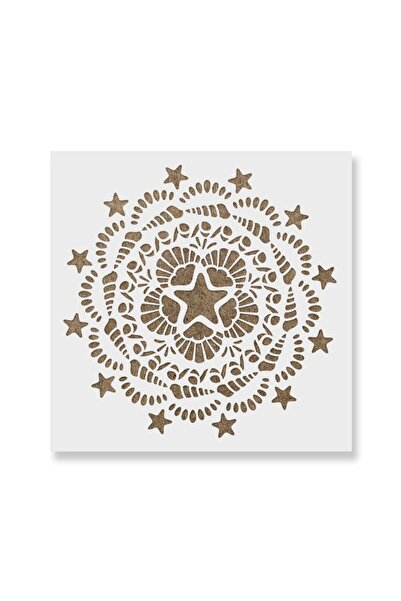 Maxrom Sablon Perete vopsire, tencuiala 0.7mm Nautical Mandala Refolosibil, m...