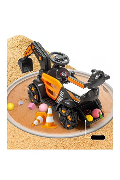 dalip Electric Excavator Ride-On Toy, Orange, 1-8 years
