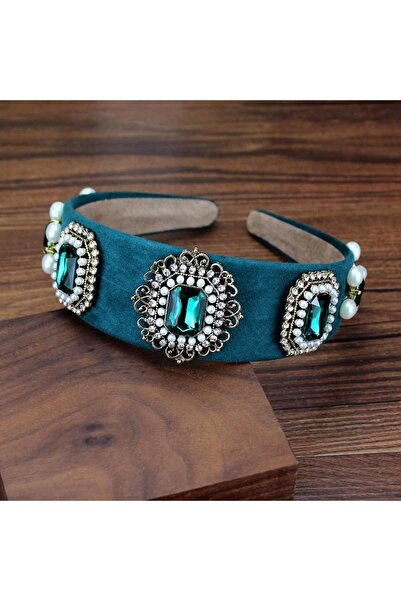 Pursehuit Bentiță verde, cu pietre și perle, Indre C1