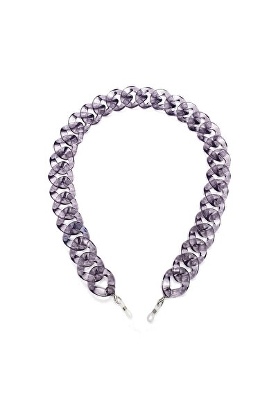 Pursehuit Glasses chain, gray, with large links, Florentine C1
