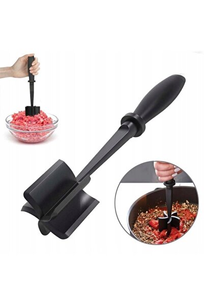 Flippy Χειροκίνητη μηχανή κοπής κιμά Flippy, 5 καμπύλες λεπίδες, 28x6 cm, ανθεκτική στη θερμότητα, ανθεκτικό πλαστικό, μαύρο