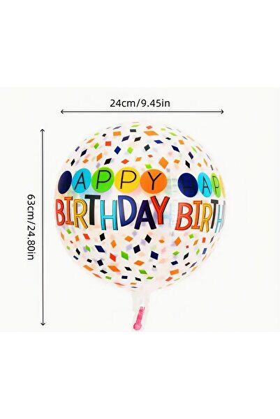 Flippy Metallic Foil Balloon, Flippy, 4D Figurine, Happy Birthday, Candy Theme, 63x24 cm, Individual Packag